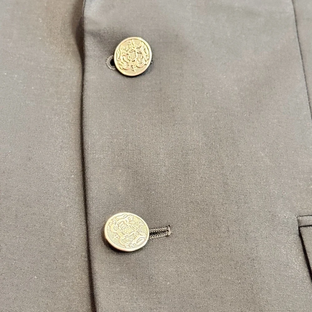 MICHAEL KORS Mens Navy Classic Wool Blend Suit Separate Blazer 40R Silver Button